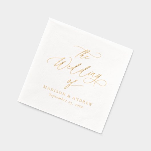 Moderne goudkalligrafie folie servetten (Links)