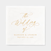 Moderne goudkalligrafie folie servetten (Voorkant)