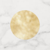 Moderne goudkalligrafie Foto blauw Afstuderen Confetti (Kleine voorkant)