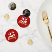 Moderne goudkalligrafie Foto rood Afstuderen Confetti (Groep)