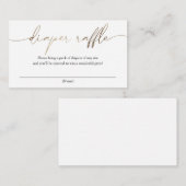 Moderne goudkalligrafie — luieraffle informatiekaartje (Voorkant / Achterkant)