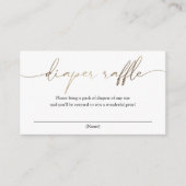 Moderne goudkalligrafie — luieraffle informatiekaartje (Voorkant)