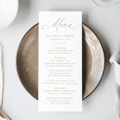 Moderne goudkalligrafie menu