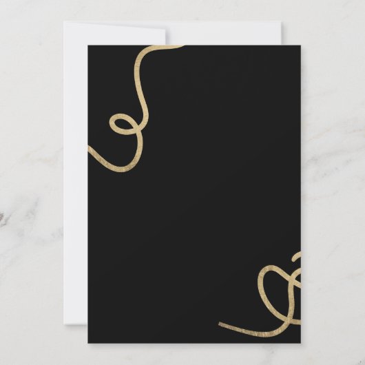 Moderne goudkalligrafie Oh baby shower Kaart (Achterkant)