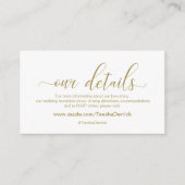 Moderne goudkalligrafie, onze details verbreken informatiekaartje (Voorkant)