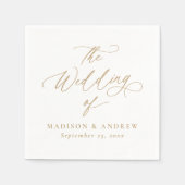 Moderne goudkalligrafie servet (Voorkant)