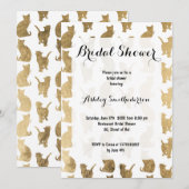 Moderne goudkattenpatroon vrijgezellenfeest kaart (Voorkant / Achterkant)