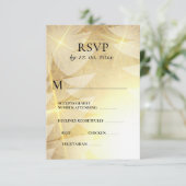 Moderne goudkerststerren Pine Trees Holiday RSVP Kaartje (Staand voorkant)