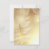 Moderne goudkerststerren Pine Trees Holiday RSVP Kaartje (Achterkant)