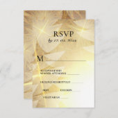 Moderne goudkerststerren Pine Trees Holiday RSVP Kaartje (Voorkant / Achterkant)