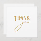 Moderne goudkleurige bedankkaart (Voorkant / Achterkant)