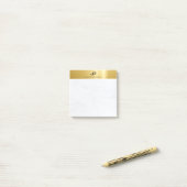 Moderne, goudkleurige, elegante vormgeving post-it® notes (Op bureau)