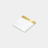 Moderne, goudkleurige, elegante vormgeving post-it® notes (Schuin)