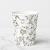 Moderne goudkleurige kopjes voor marmer papieren bekers (Achterkant)