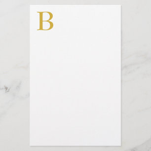 Moderne goudkleurige monogram voeg naam initialen  briefpapier