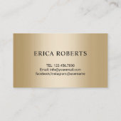 Moderne goudlange Eyelash-uitbreidingen Lash Salon Visitekaartje (Achterkant)