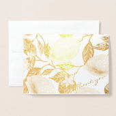 Moderne goudleeuw en lederen bruiloft Hartelijk da Folie Kaarten (Voorkant met envelop)