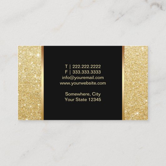 Moderne goudlips maken artiest visitekaartje (Achterkant)