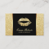 Moderne goudlips maken artiest visitekaartje (Voorkant)