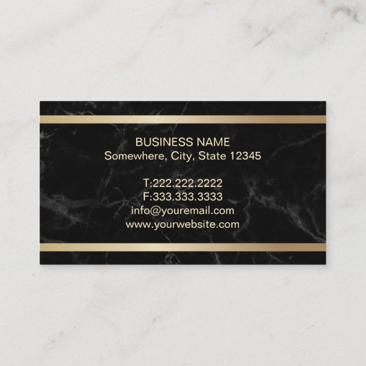 Moderne goudmakreel voor onroerend goed Realtor Bl Visitekaartje (Achterkant)