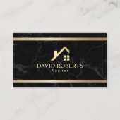 Moderne goudmakreel voor onroerend goed Realtor Bl Visitekaartje (Voorkant)