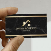 Moderne goudmakreel voor onroerend goed Realtor Bl Visitekaartje