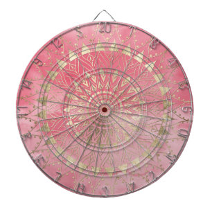 Moderne goudmandala dartbord