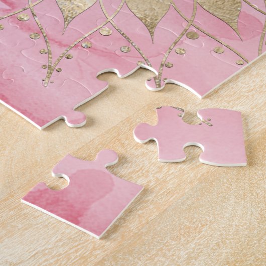 Moderne goudmandala legpuzzel (Zijkant)