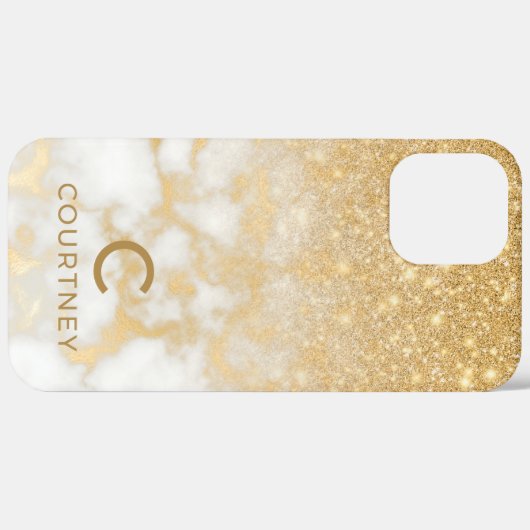 Moderne goudmarmer Case-Mate iPhone case (Achterkant (horizontaal))