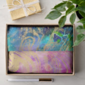 Moderne goudmarmer op pastel waterverf nebula tissuepapier (Geschenk)