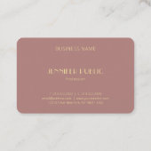 Moderne goudmonogram Elegant Professional Sjabloon Visitekaartje (Achterkant)