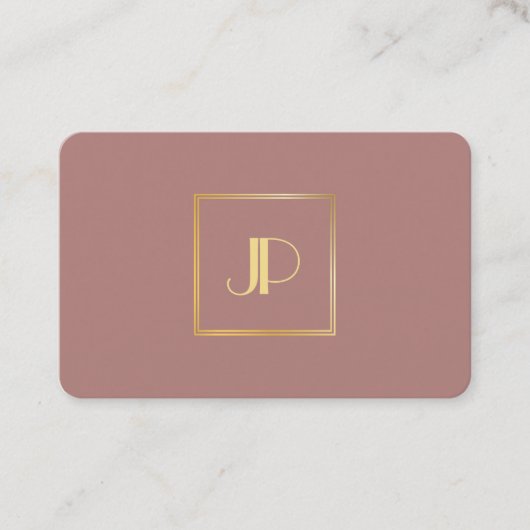 Moderne goudmonogram Elegant Professional Sjabloon Visitekaartje (Voorkant)