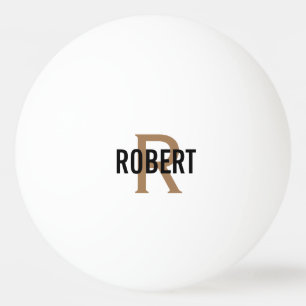 Moderne goudmonogram naam Ping Pong Ball