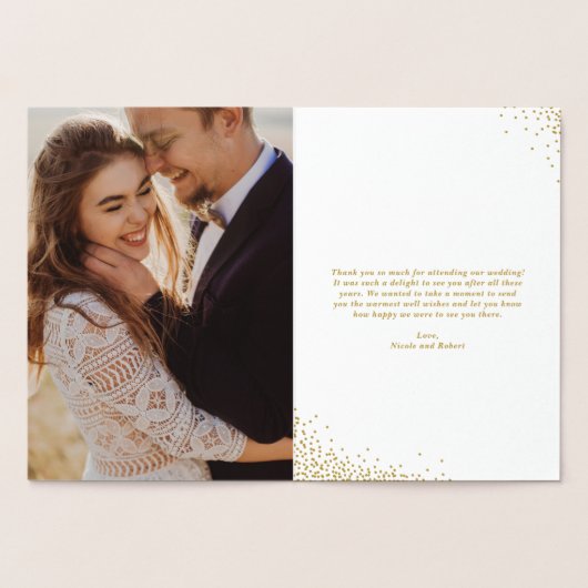 Moderne goudolie Confetti Stippen Weddenschap Hart Folie Kaarten (Binnen)