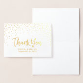 Moderne goudolie Confetti Stippen Weddenschap Hart Folie Kaarten (Display)