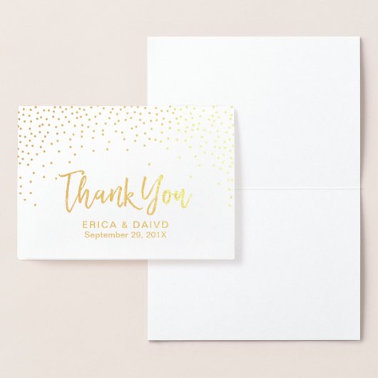 Moderne goudolie Confetti Stippen Weddenschap Hart Folie Kaarten (Display)