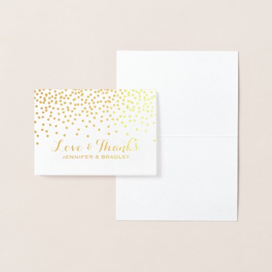 Moderne goudolie Confetti Stippen Weddenschap Hart Folie Kaarten (Display)