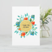 Moderne goudoliecirkel Waterverf lentevloeren Bedankkaart (Staand voorkant)