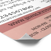 Moderne goudolievlek in de Roos, juwelenwinkel Poster (Hoek)