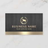 Moderne goudpaarden Logo peulhout Visitekaartje (Voorkant)