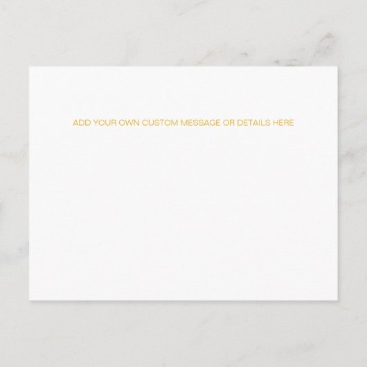 Moderne goudpalen laten legant de datum opslaan aankondigingskaart (Achterkant)