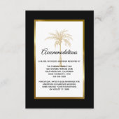 Moderne goudpalm Wedding met bomen Informatiekaartje (Voorkant)