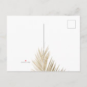 Moderne goudpalmboom, elegant, bespaart de datum aankondigingskaart (Achterkant)