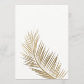 Moderne goudpalmboom, elegant, bespaart de datum save the date (Achterkant)