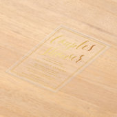 Moderne goudparen die olie-effect hebben bruiloft acryl uitnodigingen (Laagn)