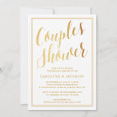 Moderne goudparen die olie-effect hebben bruiloft kaart (Voorkant)