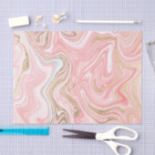 Moderne goudpastelroze koraalvormig patroon tissuepapier (Craft)