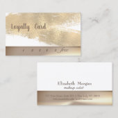 Moderne goudpenseel met goudpenseel Loyalty-Kaart Klantenkaartje (Voorkant / Achterkant)