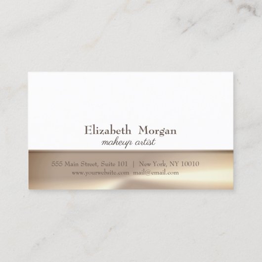 Moderne goudpenseel met goudpenseel Loyalty-Kaart Klantenkaartje (Achterkant)