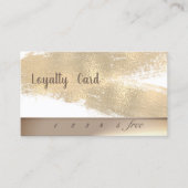Moderne goudpenseel met goudpenseel Loyalty-Kaart Klantenkaartje (Voorkant)